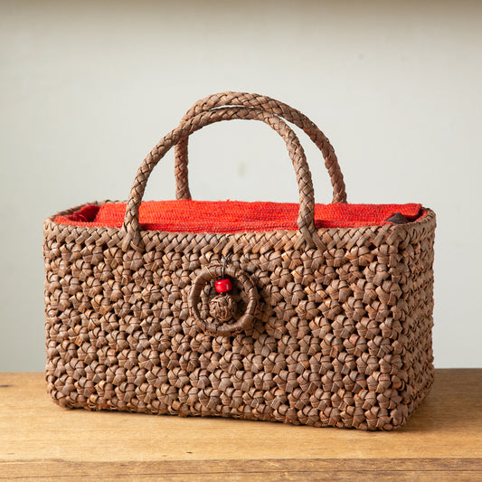 山葡萄バスケット(六角花編み)