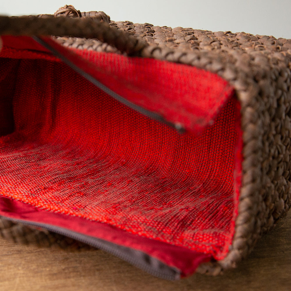 山葡萄バスケット(六角花編み)