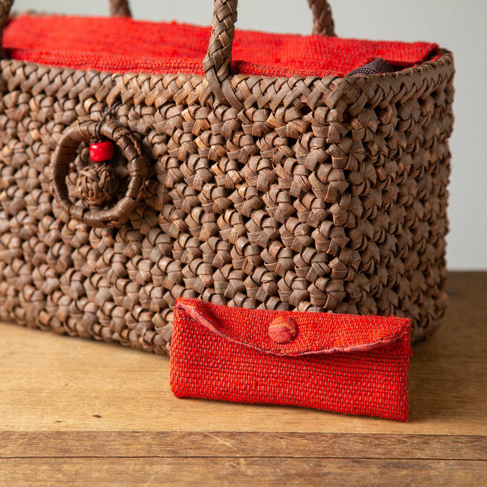 山葡萄バスケット(六角花編み)