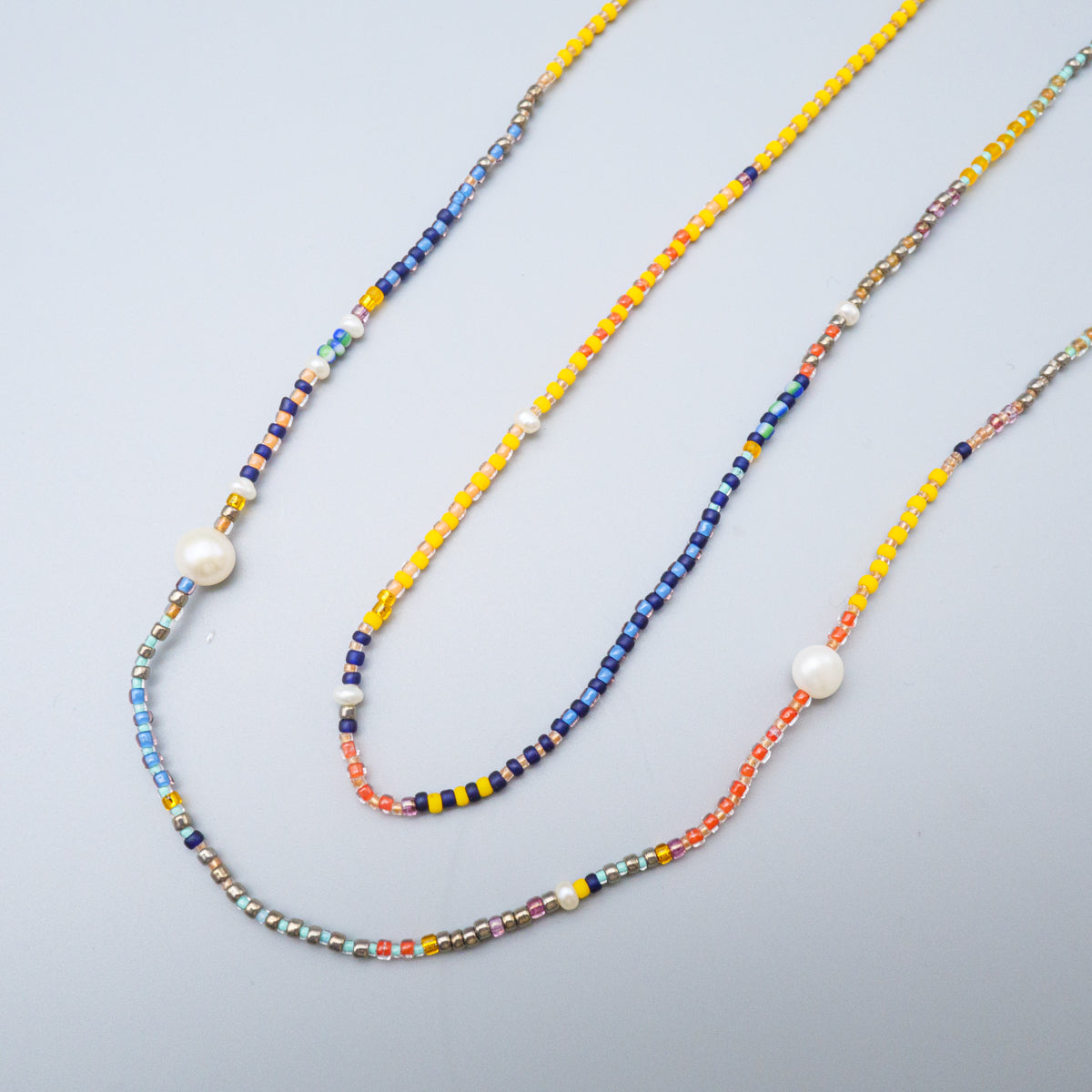 PERAPERAKビーズネックレス(パール)