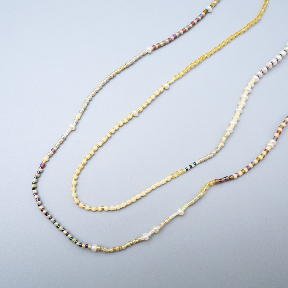 PERAPERAKビーズネックレス(パール)