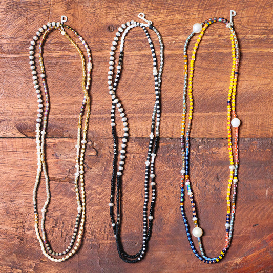 PERAPERAKビーズネックレス(パール)