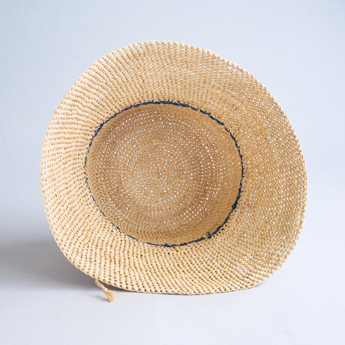 ラフィア手編みハット