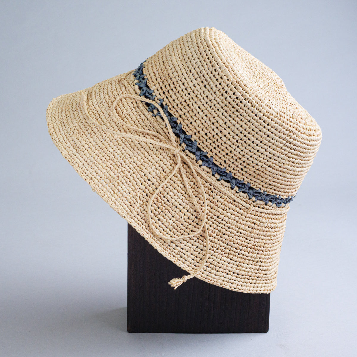 ラフィア手編みハット