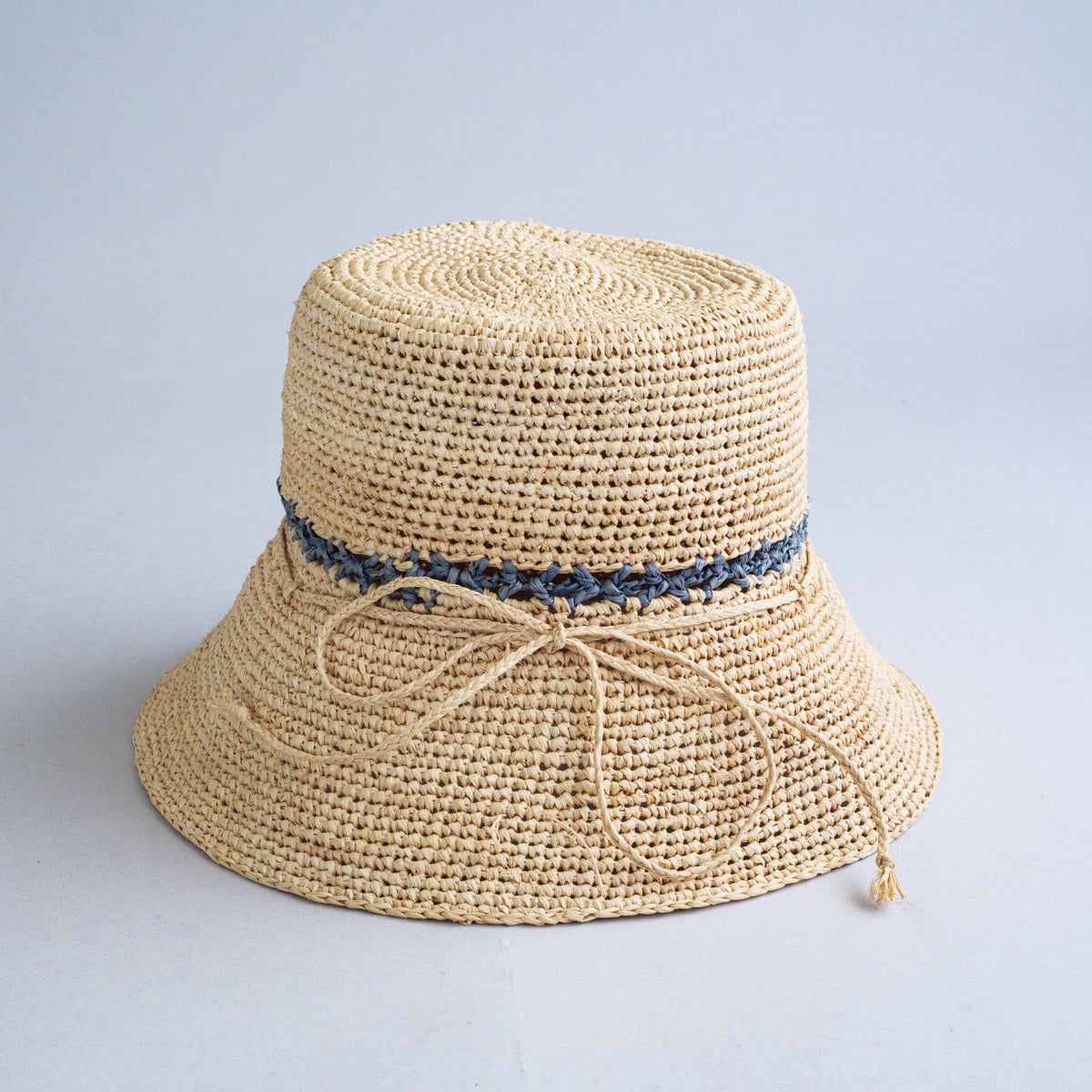 ラフィア手編みハット