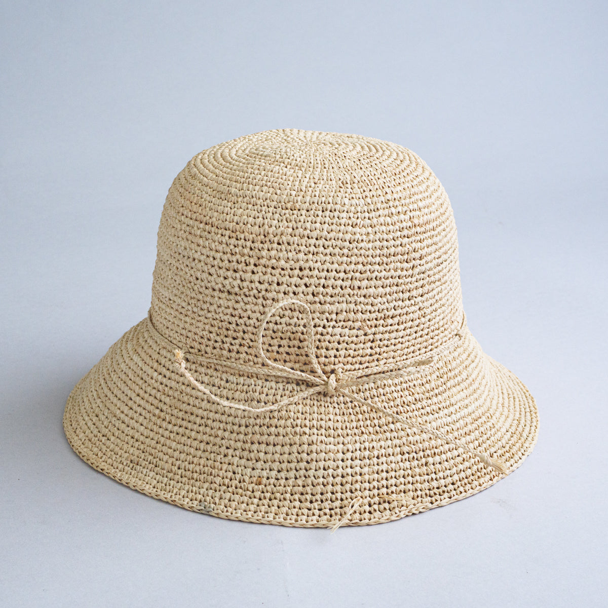 ラフィア手編みハット