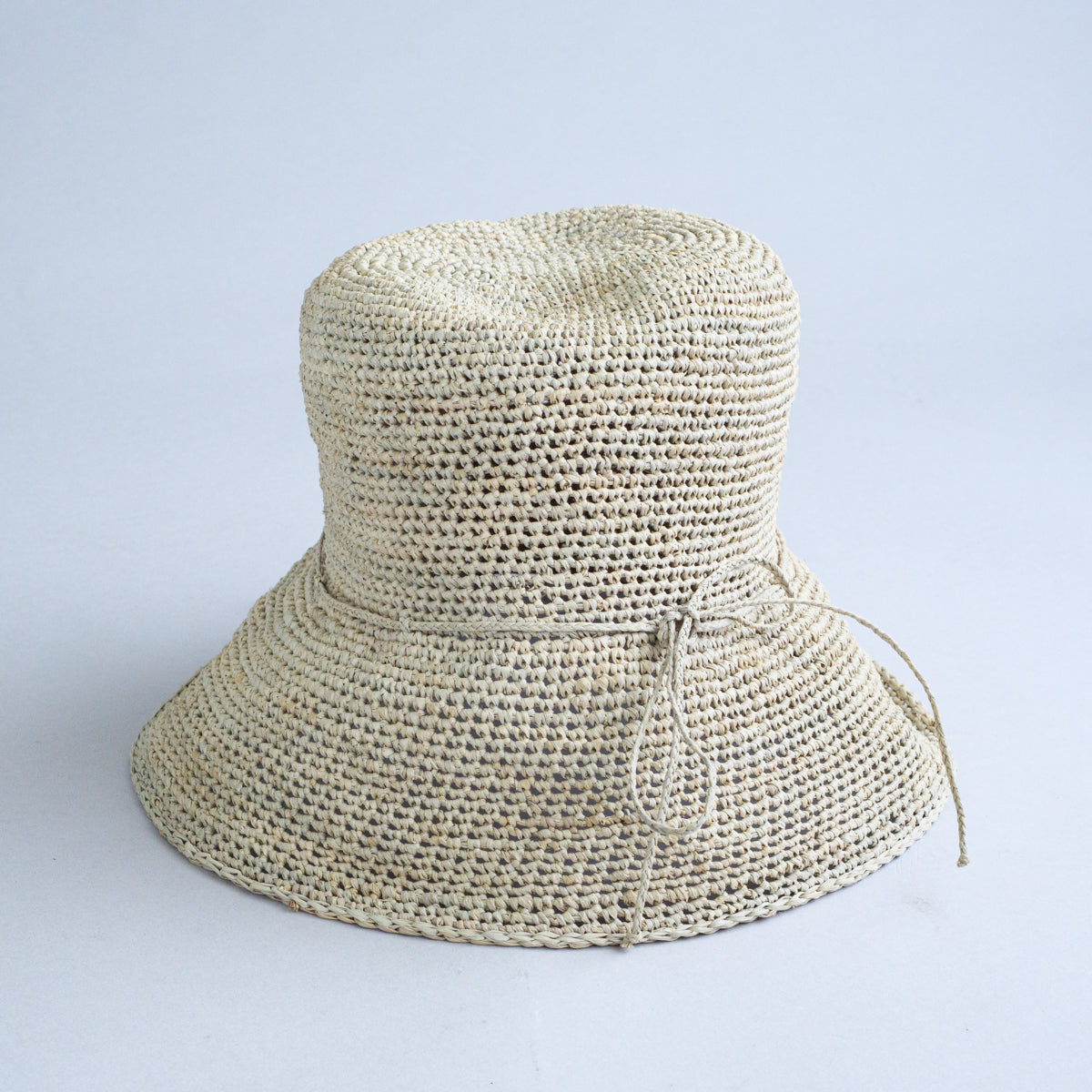 ラフィア手編みハット
