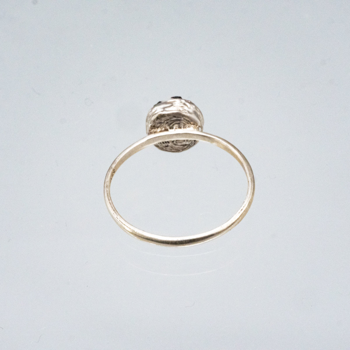 古代ローマンモザイクとんぼ玉片リング