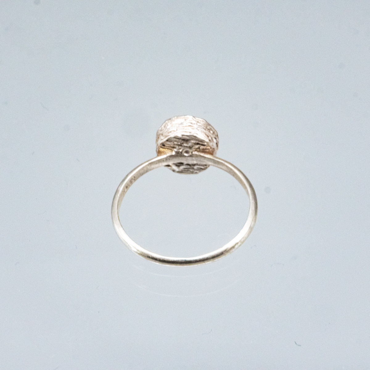 古代ローマンモザイクとんぼ玉片リング