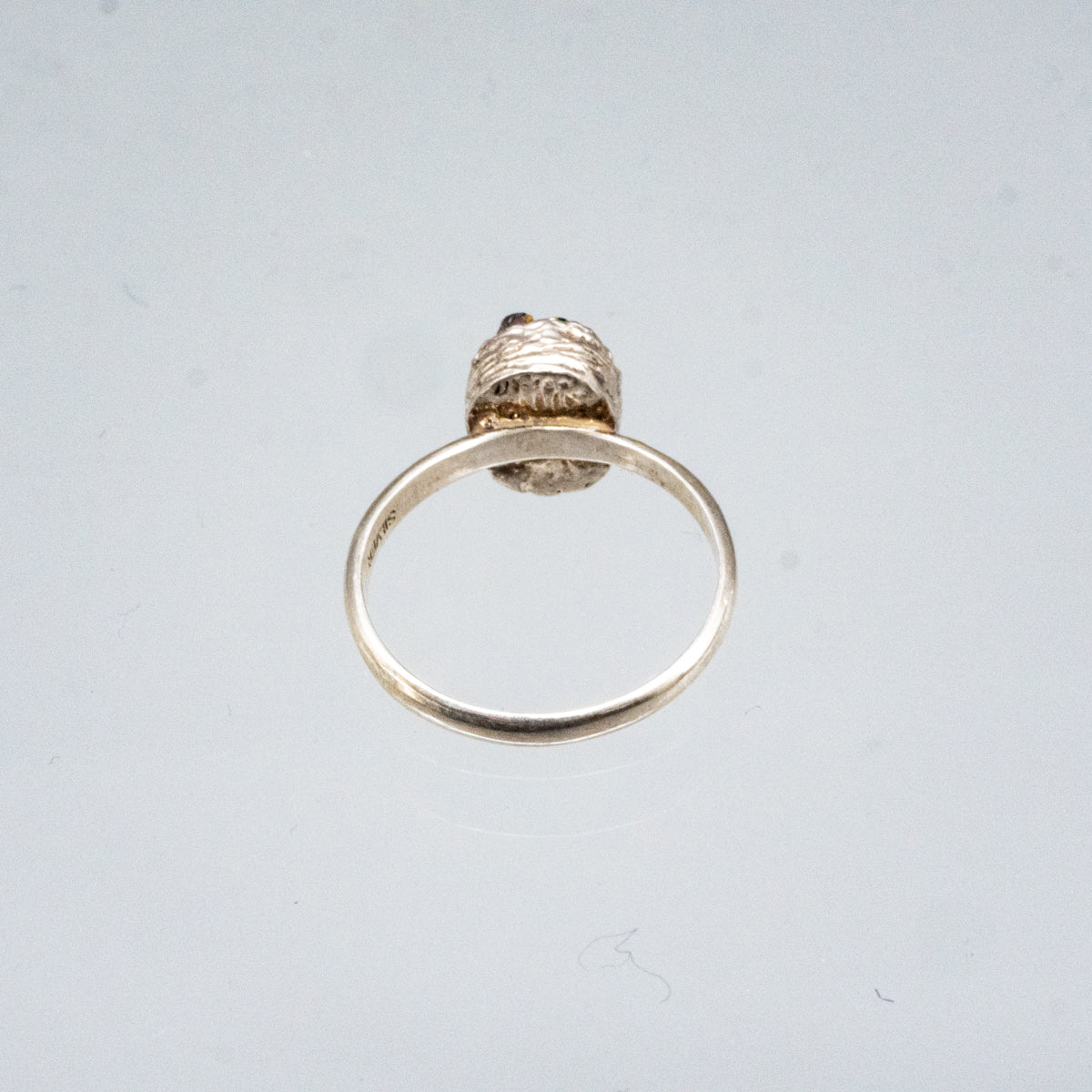 古代ローマンモザイクとんぼ玉片リング