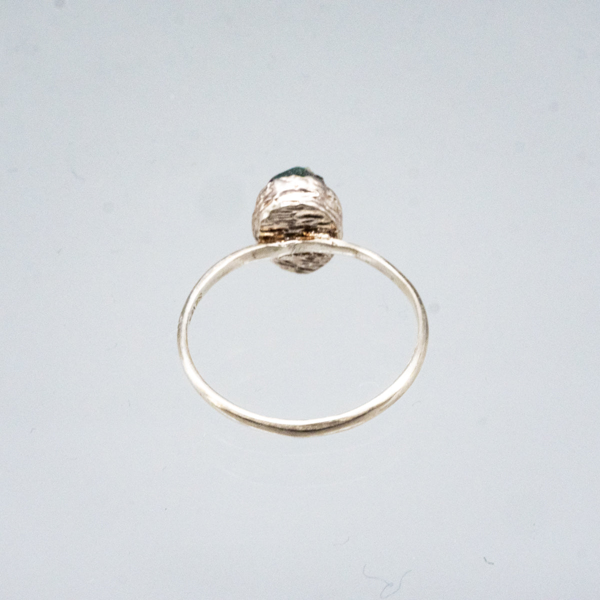 古代ローマンモザイクとんぼ玉片リング