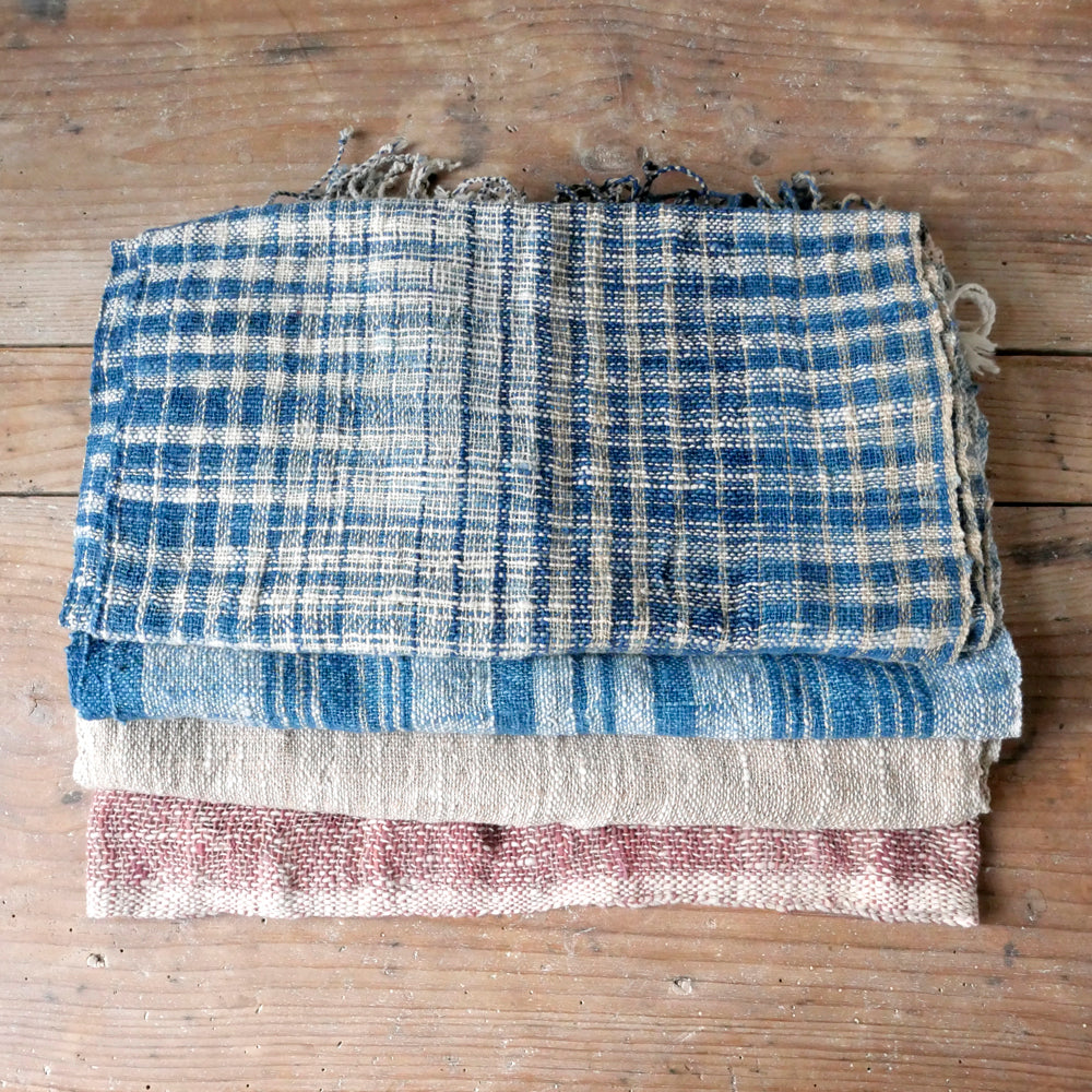 手紡ぎ草木染めストール(M)