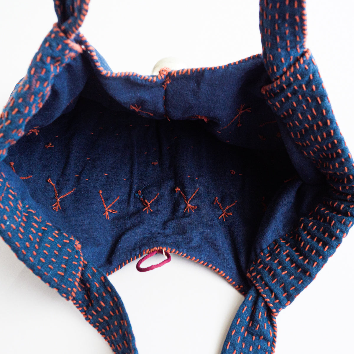 銀玉刺し子バッグ