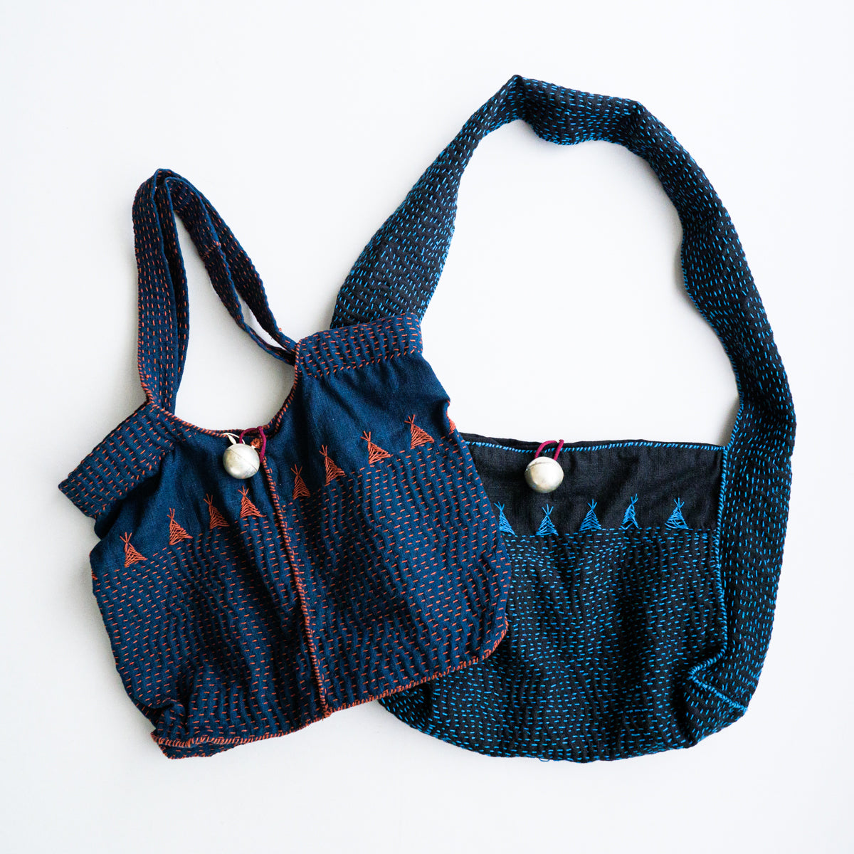 銀玉刺し子バッグ