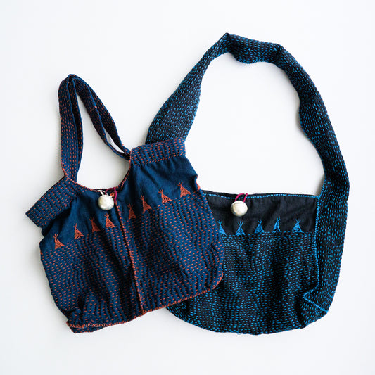 銀玉刺し子バッグ