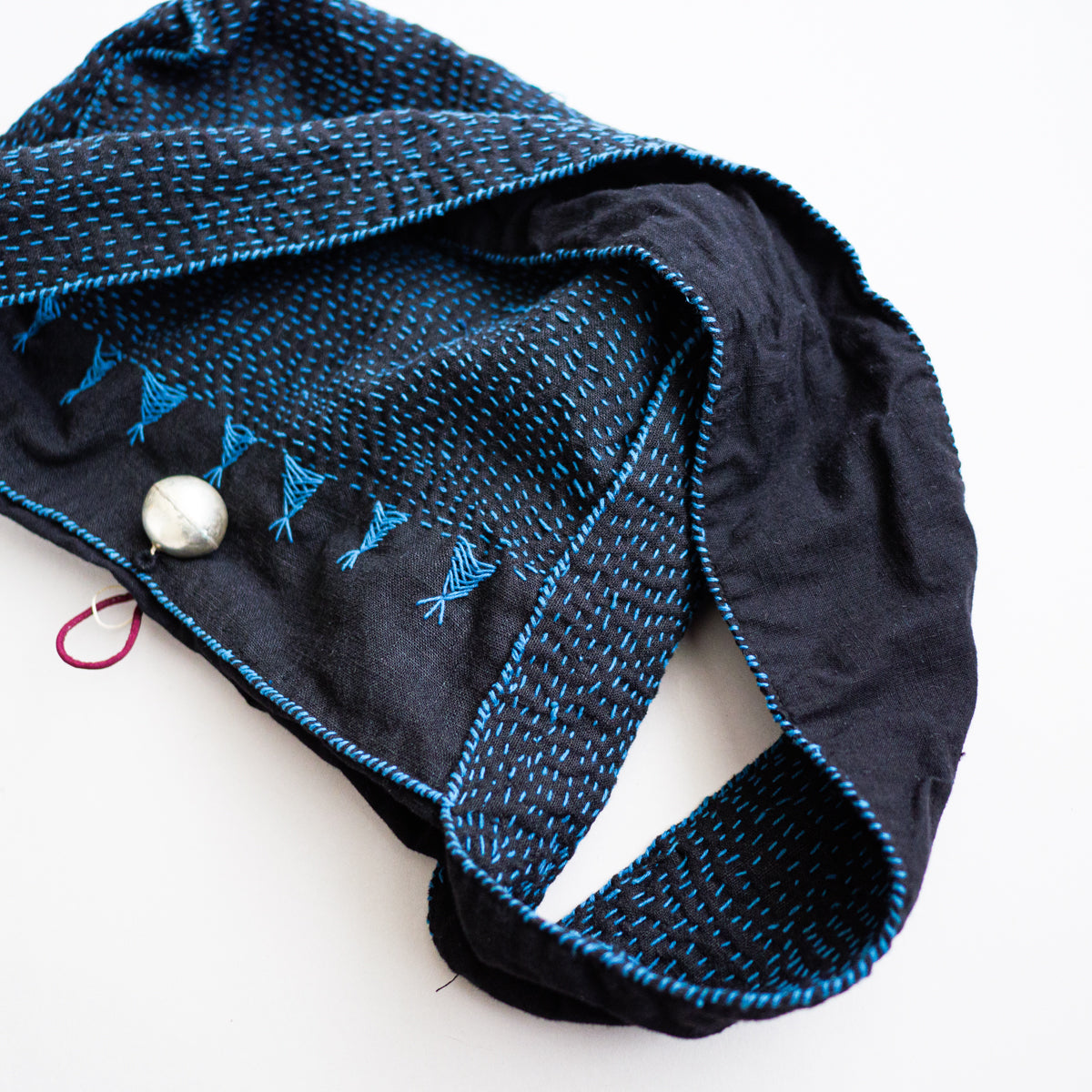 銀玉刺し子バッグ