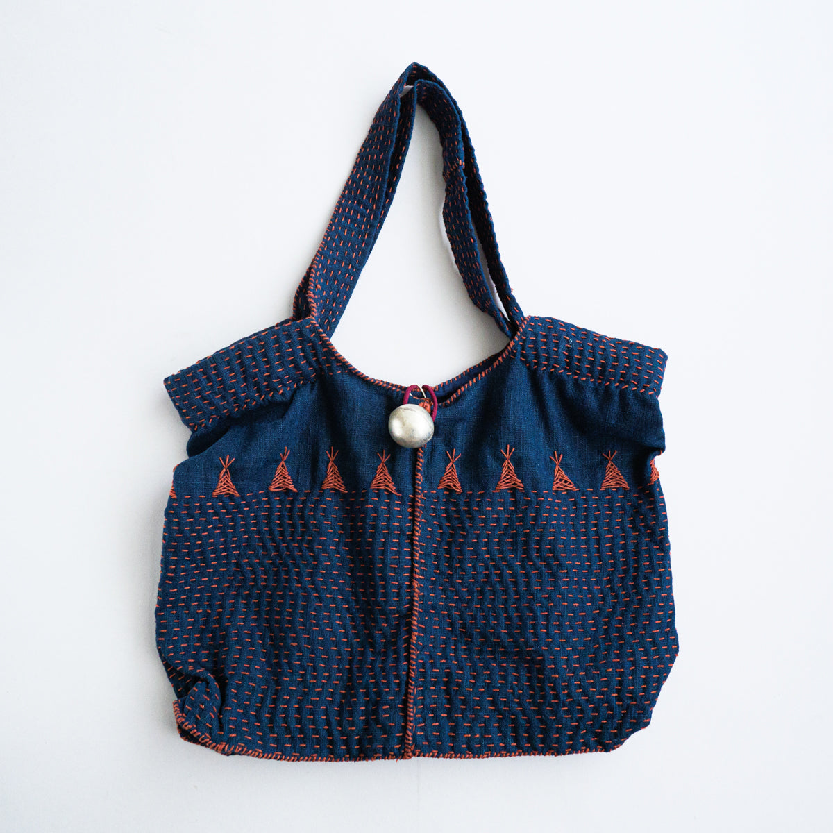 銀玉刺し子バッグ