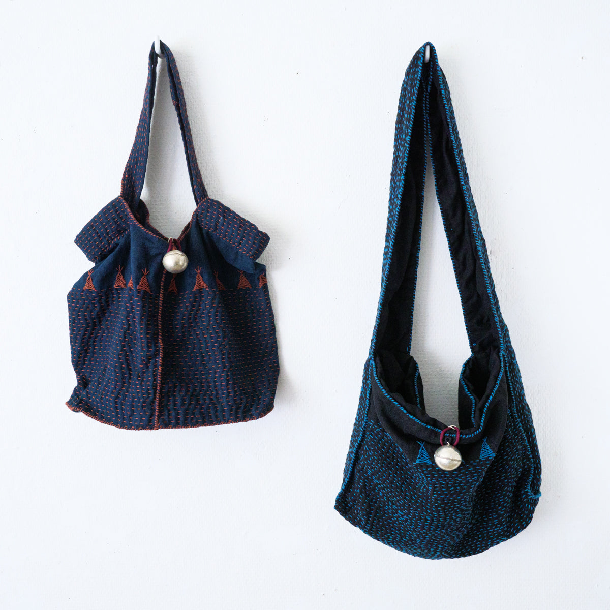 銀玉刺し子バッグ