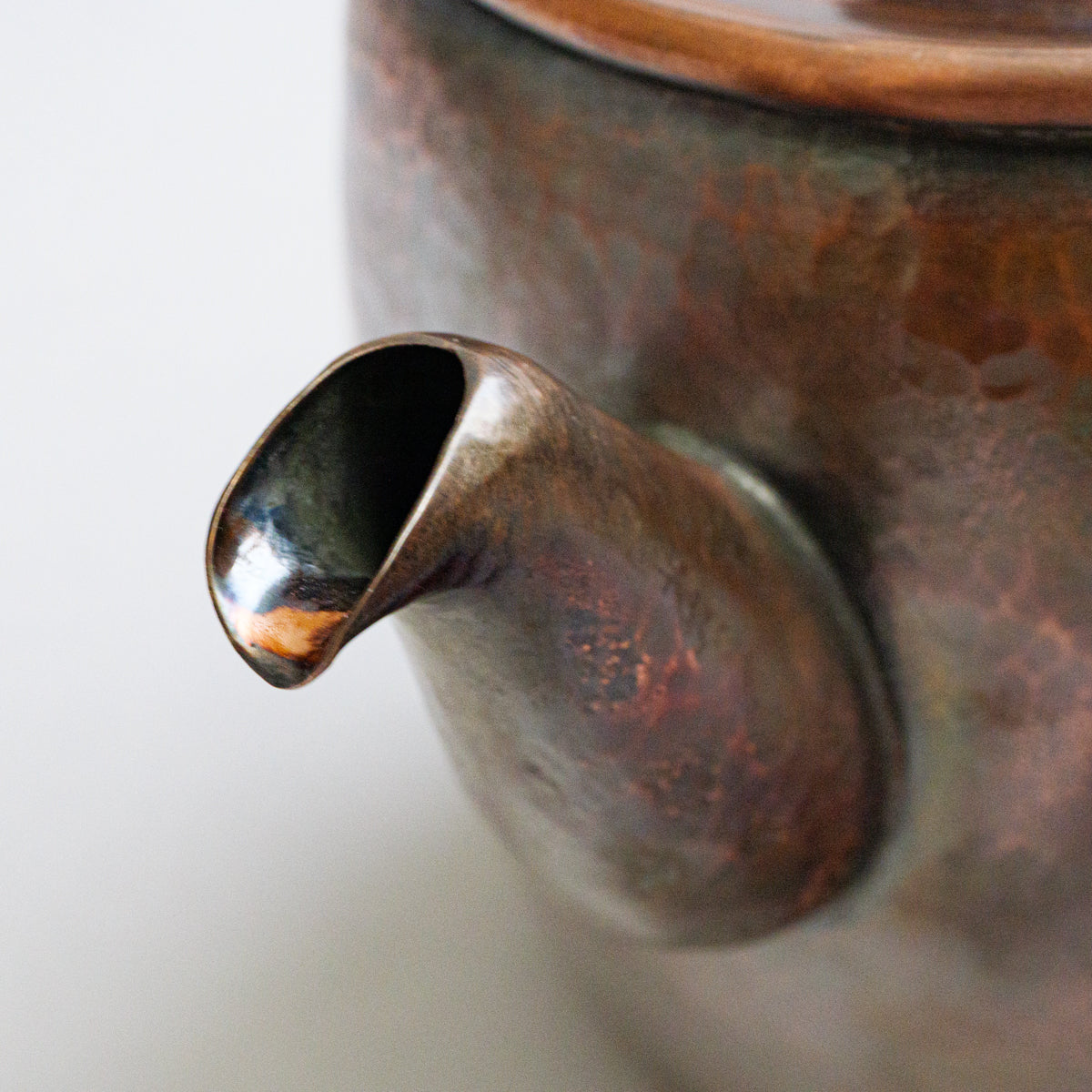 銅製急須タル形(大)市松模様