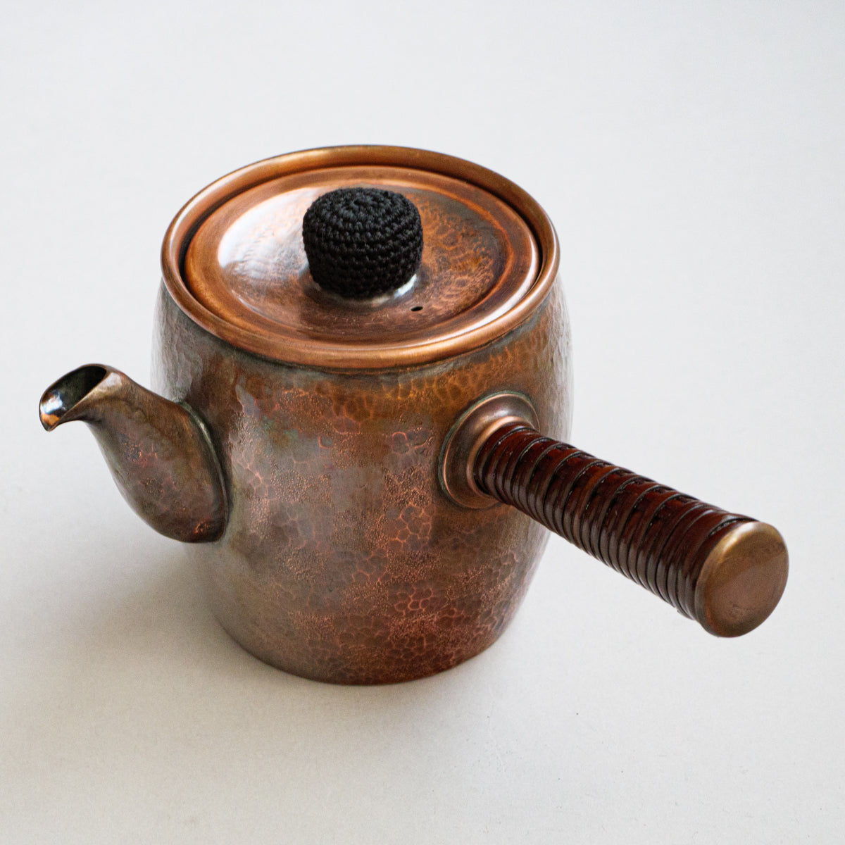 銅製急須タル形(大)市松模様