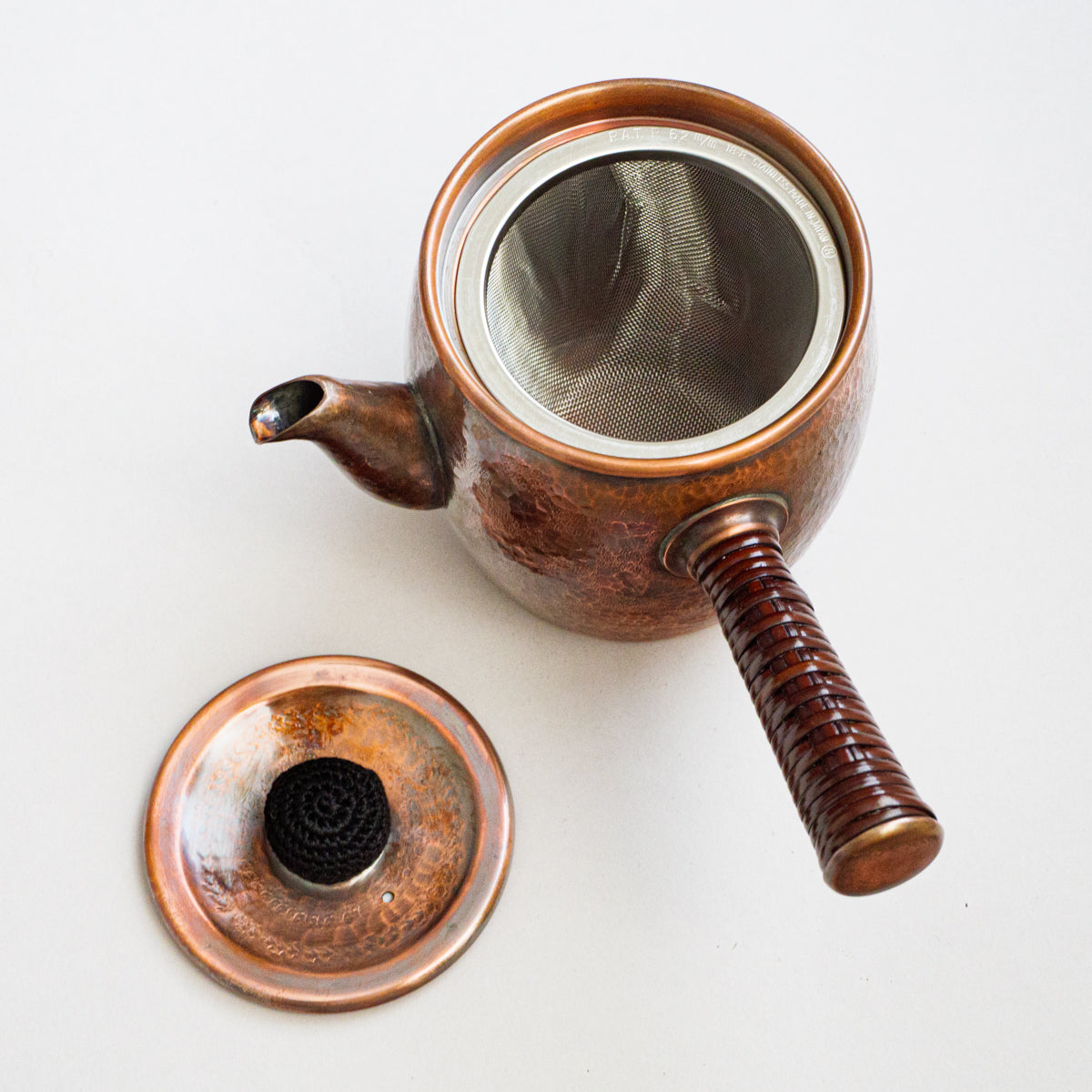 銅製急須タル形(大)市松模様