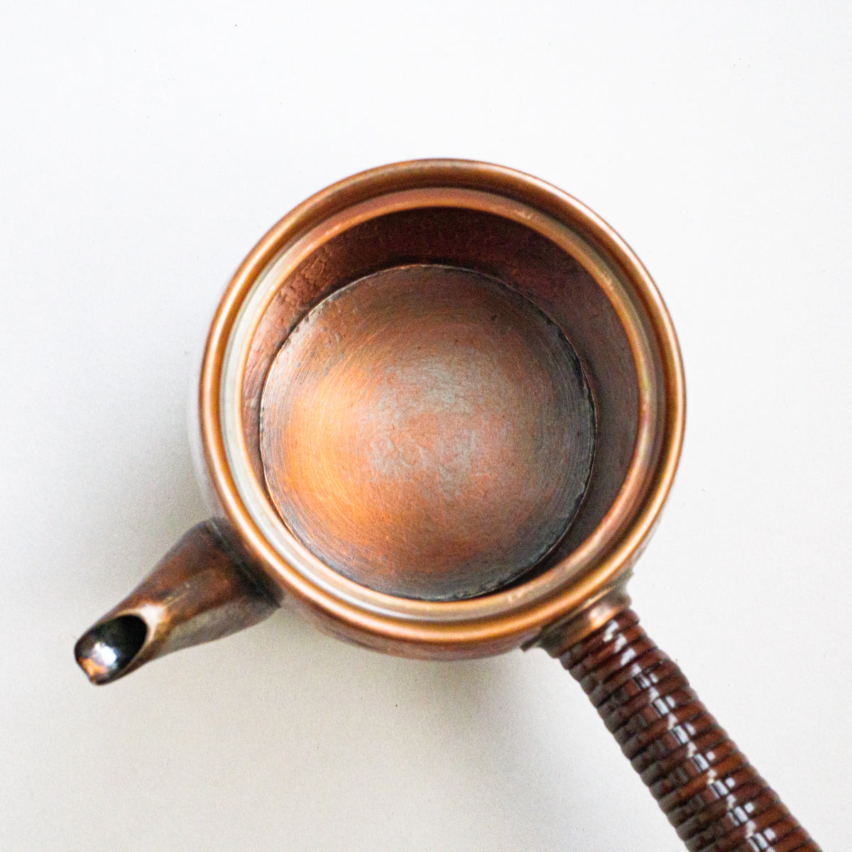 銅製急須タル形(大)市松模様