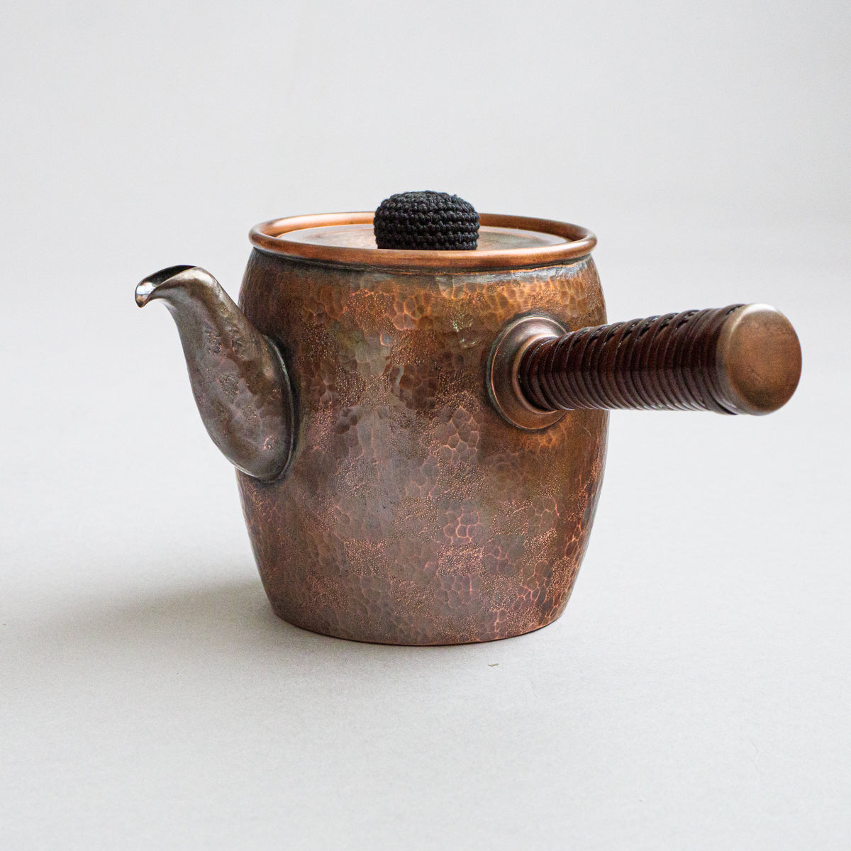 銅製急須タル形(大)市松模様