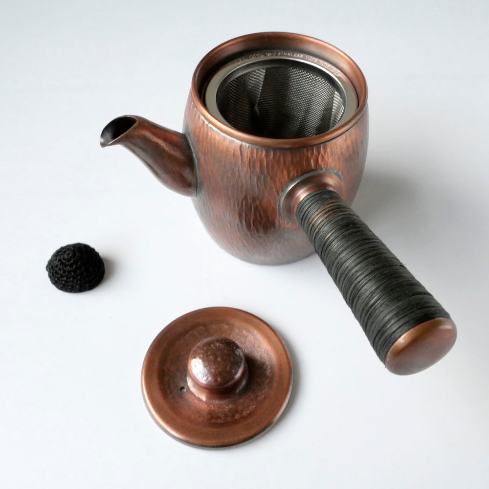 銅製急須タル形(小)タテゴザ目