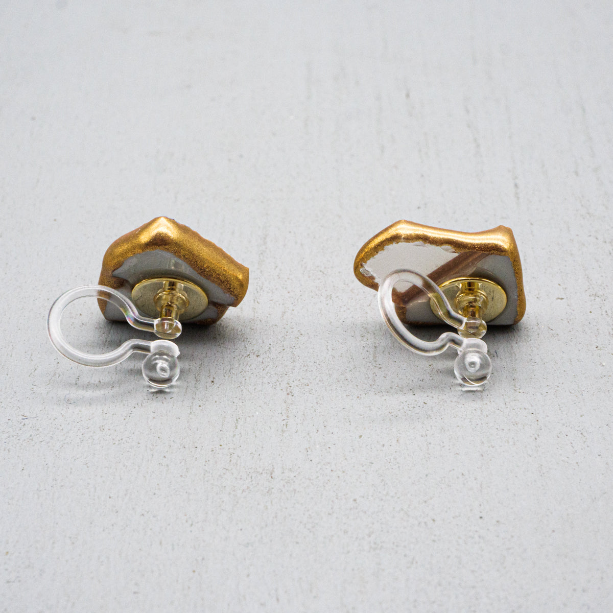 陶器片ピアス・イヤリング(cakeraシリーズ)