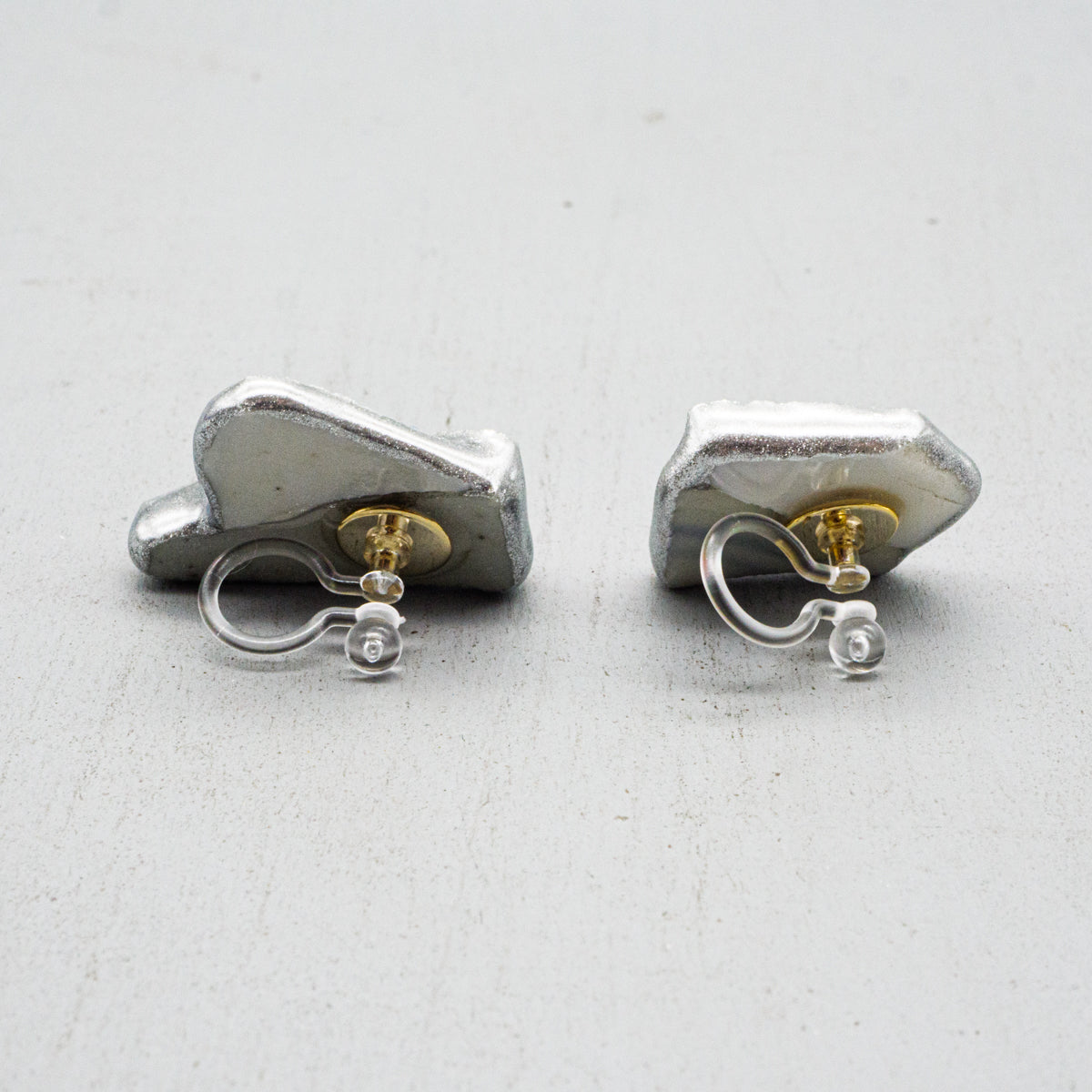 陶器片ピアス・イヤリング(cakeraシリーズ)