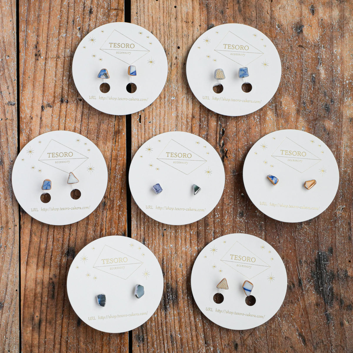 陶器片ピアス・イヤリング(miniシリーズ)