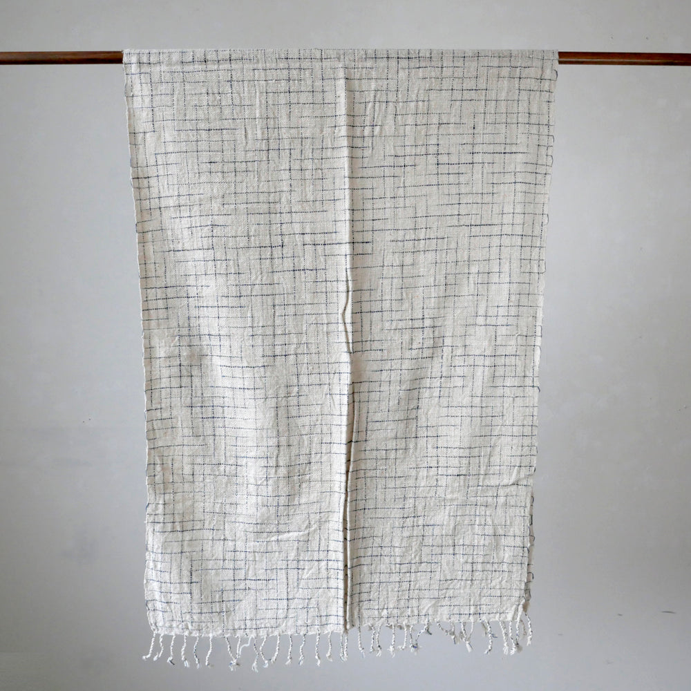手紡ぎ草木染めストール(L)