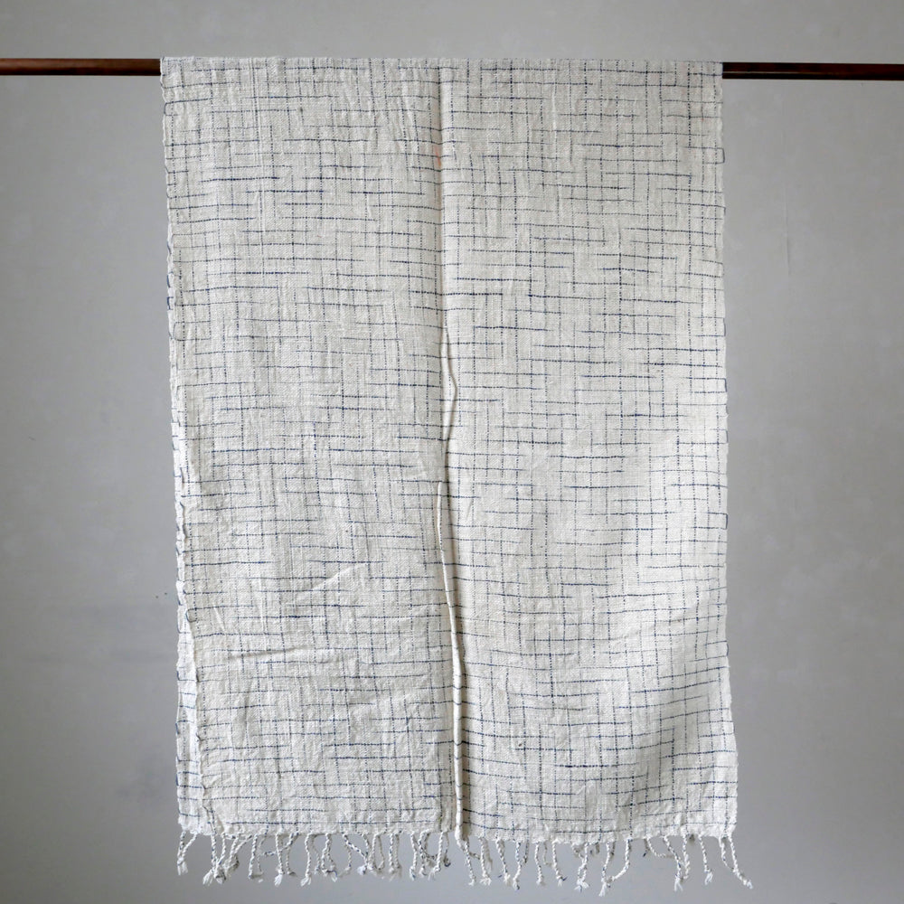 手紡ぎ草木染めストール(L)