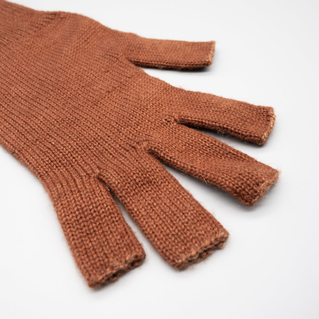 クルミ染めウールミトン