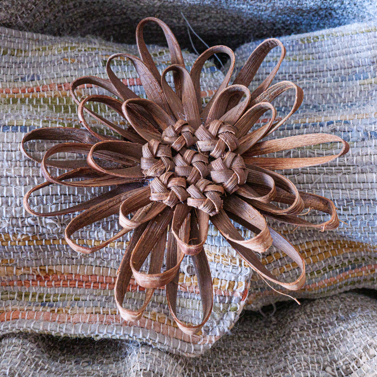 山葡萄バスケット(裂織中敷き)