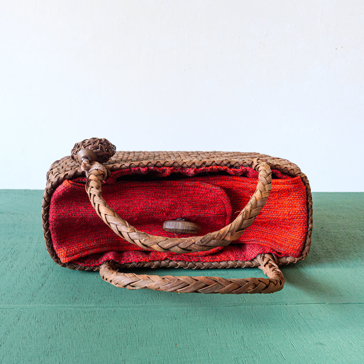 山葡萄バスケット(裂織中敷き)