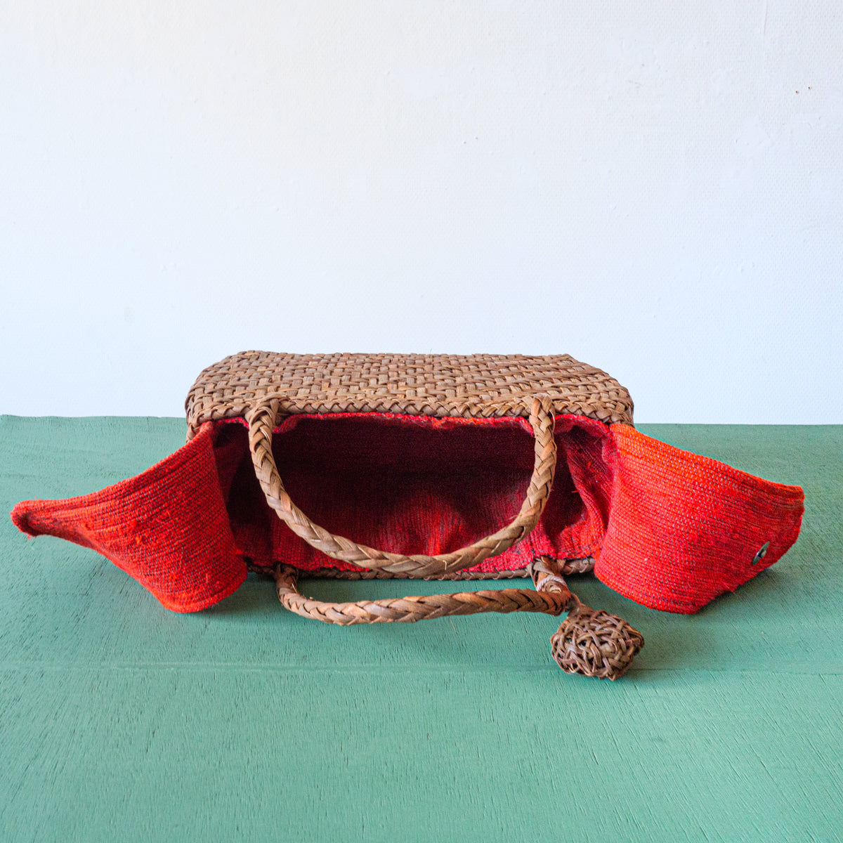 山葡萄バスケット(裂織中敷き)