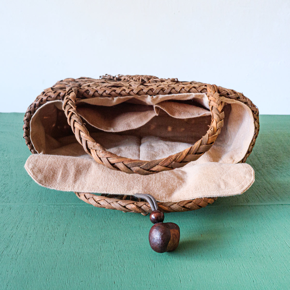 山葡萄バスケット(裂織中敷き)