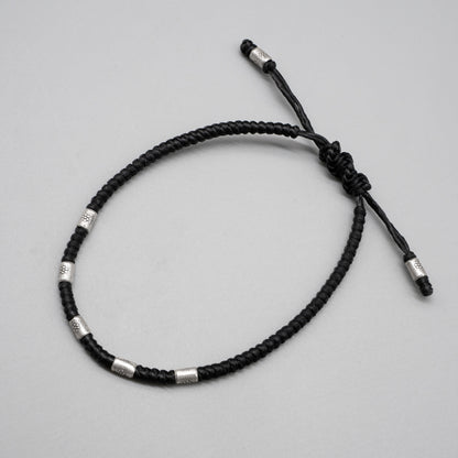 カレンシルバーブラックワックスブレスレット（KSCシリーズ）