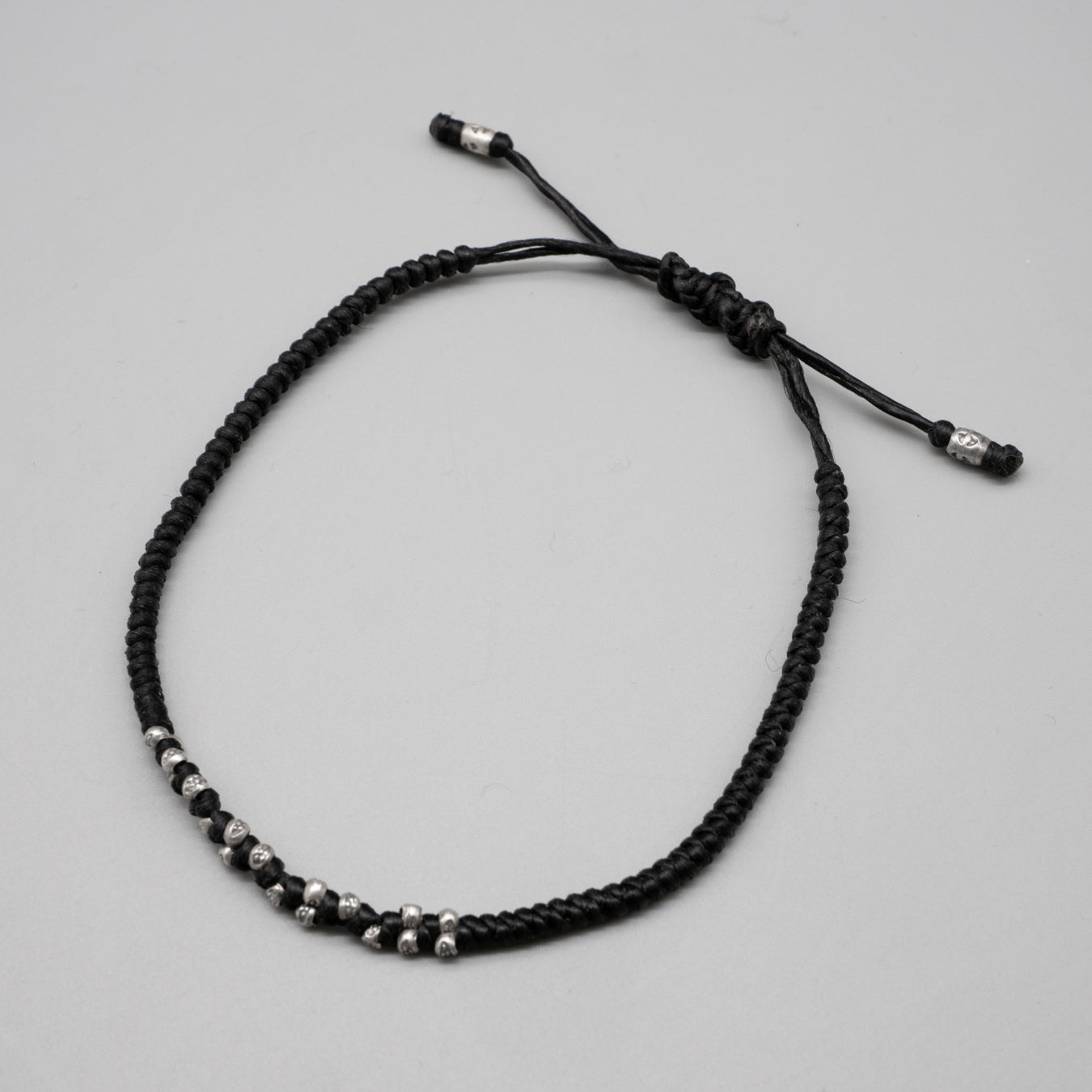 カレンシルバーブラックワックスブレスレット（KSCシリーズ）