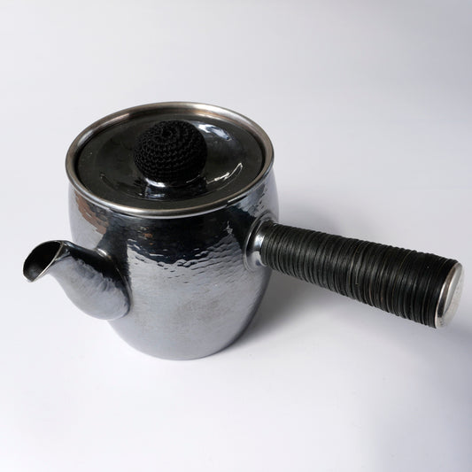 真鍮製急須タル形(大)ヨコゴザ目