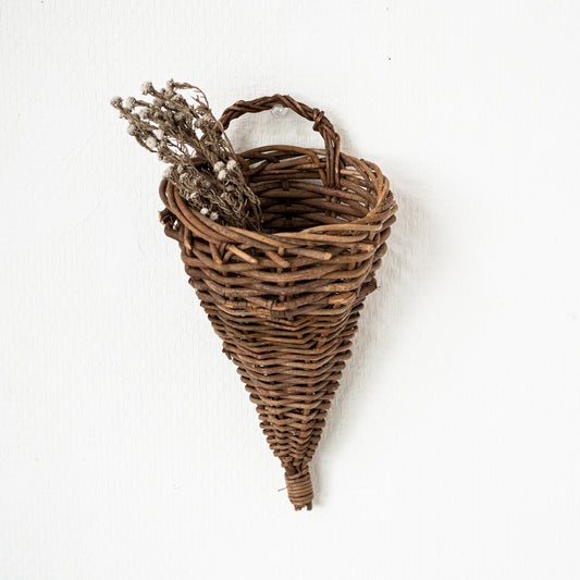 壁掛け三角錐一輪挿し