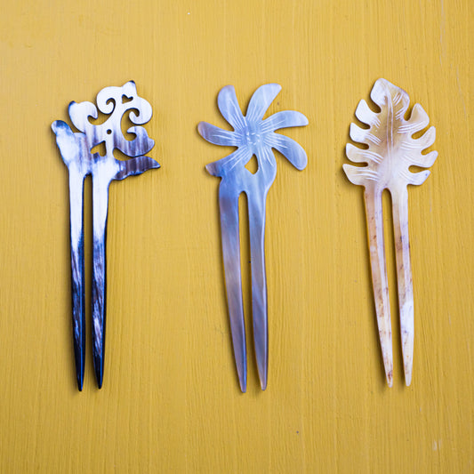 水牛角かんざし(ダブル)