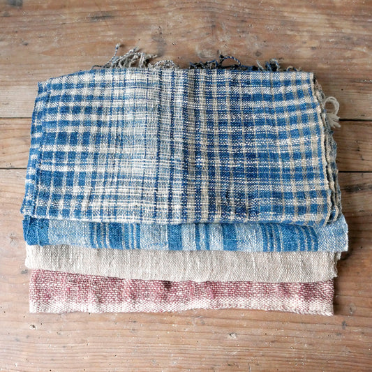 手紡ぎ草木染めストール(M)