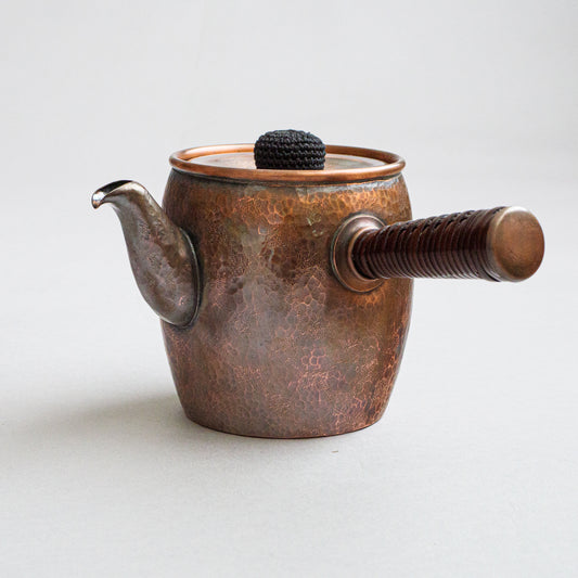 銅製急須タル形(大)市松模様