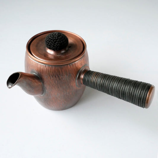 銅製急須タル形(小)タテゴザ目