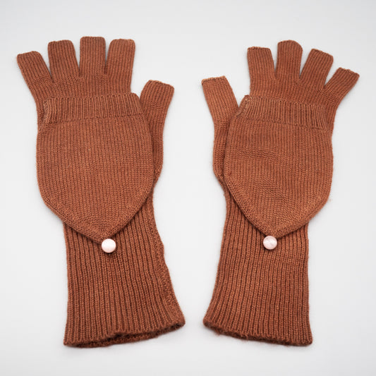 クルミ染めウールミトン